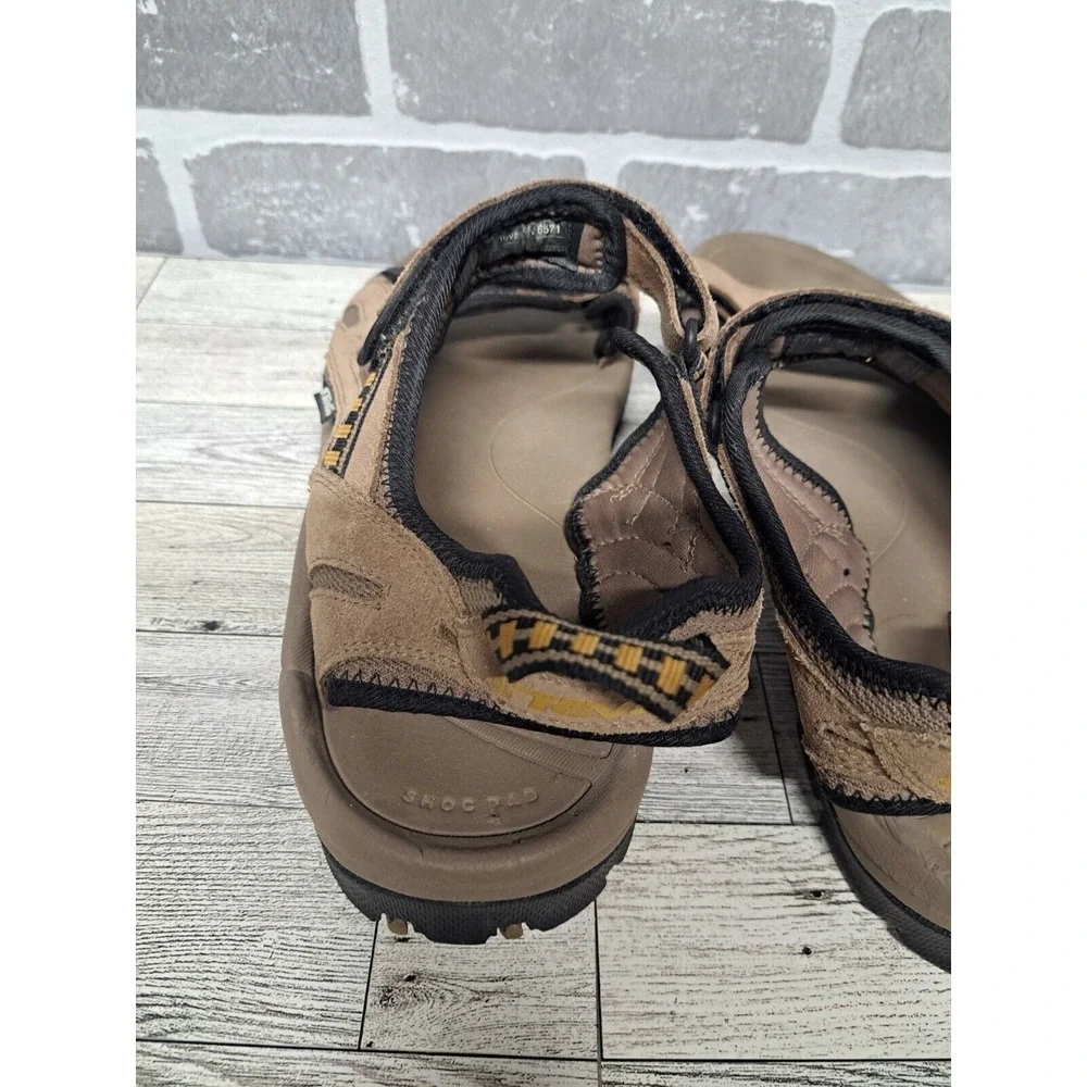 Teva 6571 Hurricane Brown Leather Strappy Hiking Outdoor Casual Sandals Men's 13